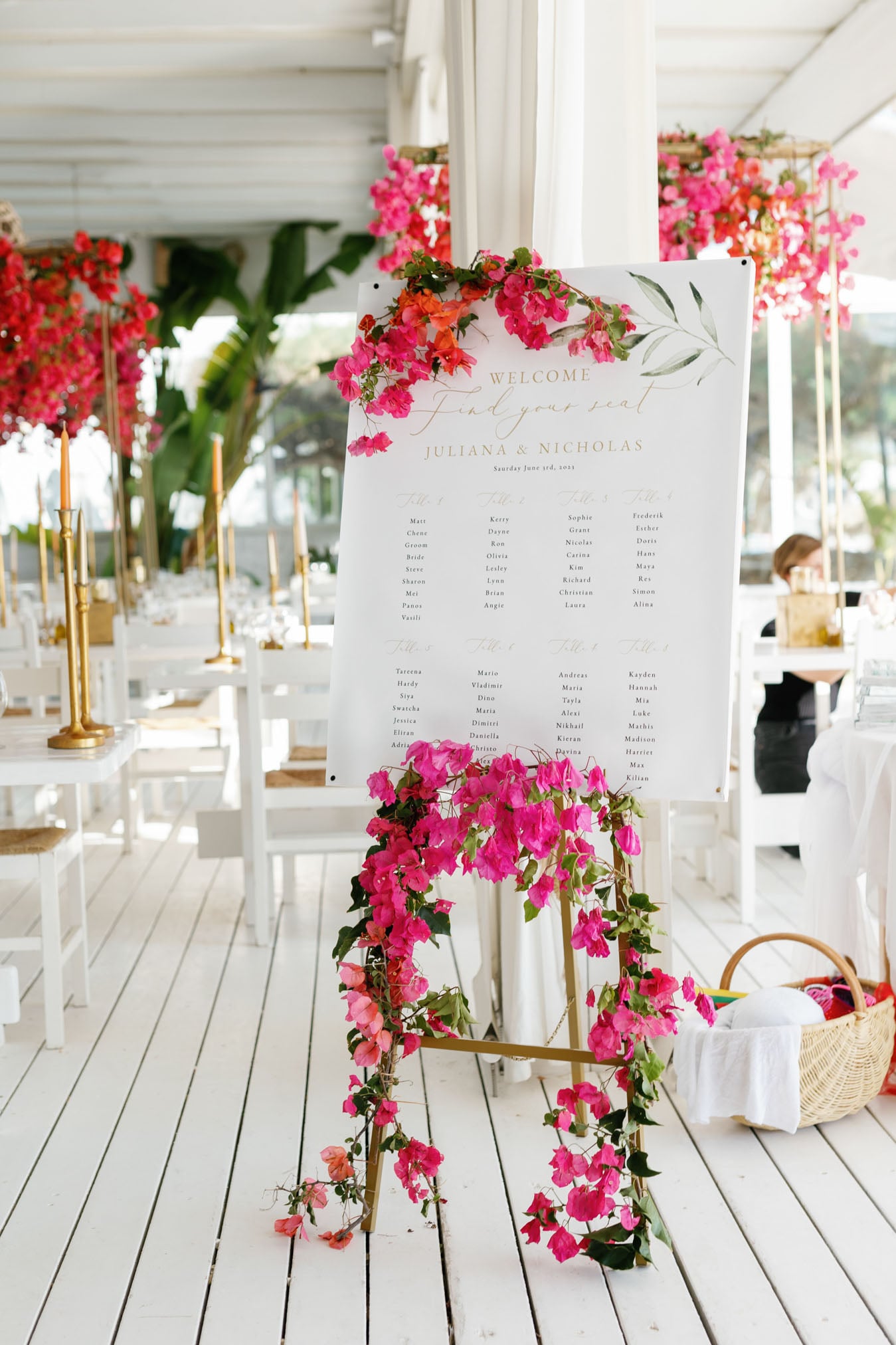 Private beach reception at Santana Weddings, Naxos